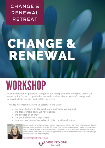 Change and renewal retreat poster