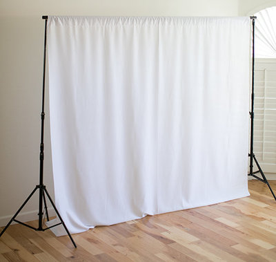 Classic & elegant white backdrop