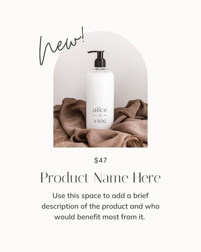 new product post design for instagram