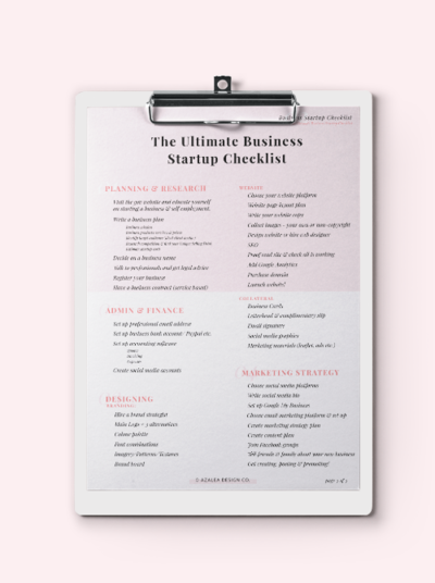 Azalea Design Co. | Startup Checklist