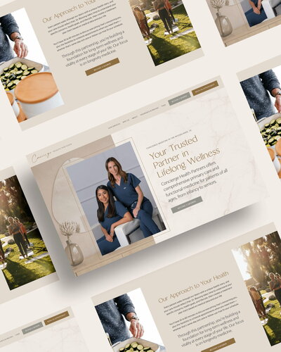 Website mockup on laptop