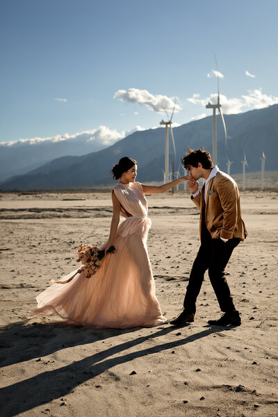 Elopement in Palm Springs, CA. Best elopement photographer in Napa Valley
