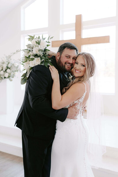 Bride and Groom Portrait at Legacy Acres Wedding Venue