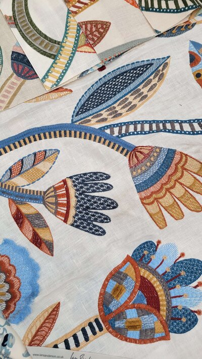 a close up of fabric