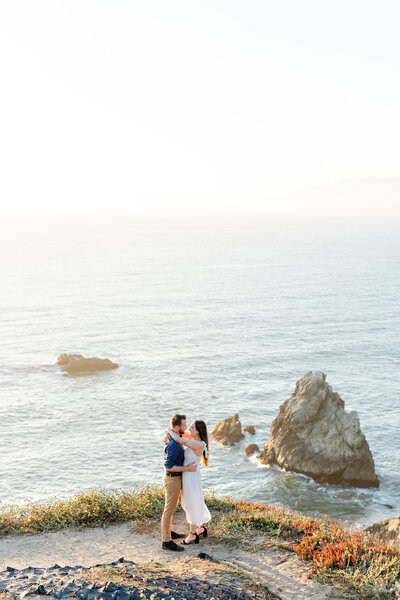 lands end san francisco beach engagement photos