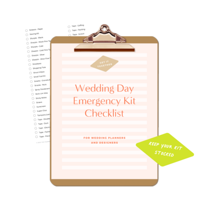 Wedding Day Emergency Kit for Wedding Planners