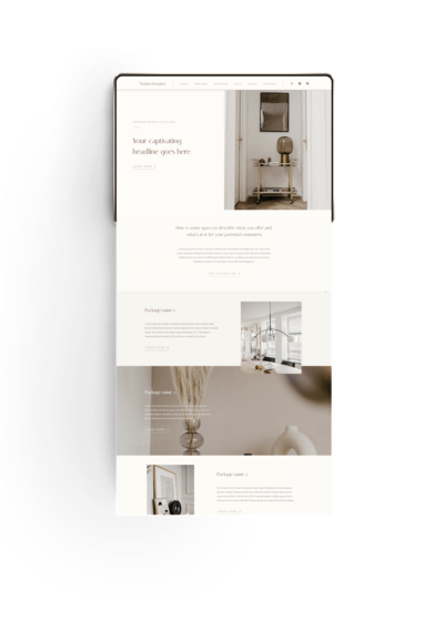 Showit website template voor fotografen
