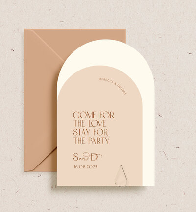 Tangerine peach colour theme Big Love wave 2 card invitation package by State of Elliott