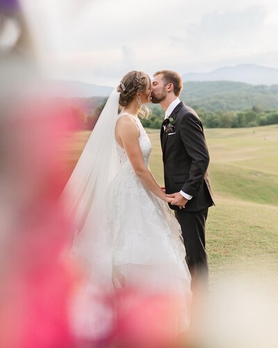 Intimate atlanta wedding bride and groom