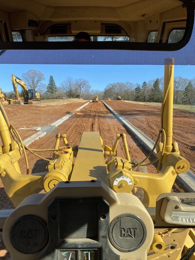 Cox Excavation LLC view while working on job site in upstate South Carolina.