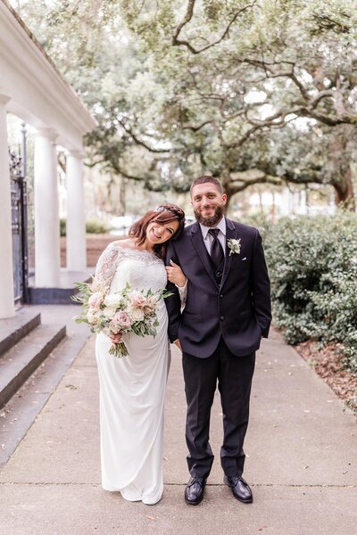 Camille + Donnie's elopement at Wormsloe