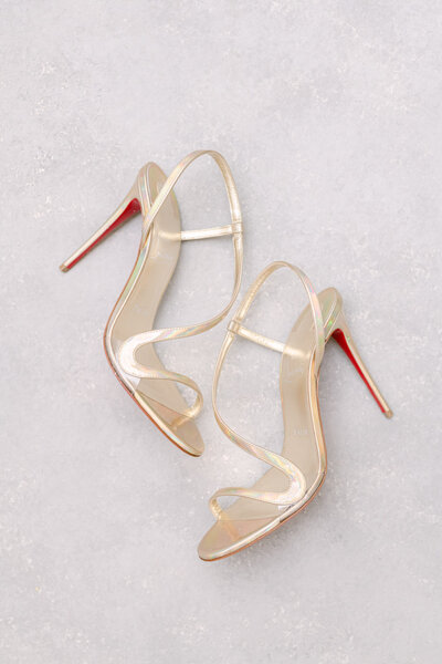 Christian Louboutin gold heels