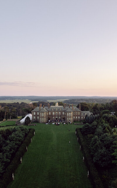 The Crane Estate photographed by a drone