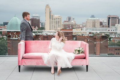 Quirk roof top wedding