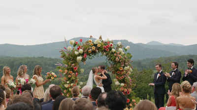 Ceremony at winery in Virginia wedding videography