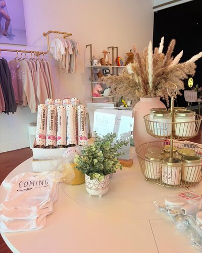 Table of baby essentials