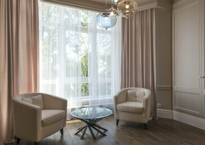 Comfortable chairs in therapy office