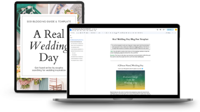 wedding day blog post template with SEO guide