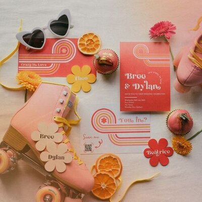 Retro Wedding Flat Lay 1