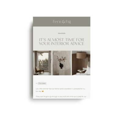 Freebie lead magnet email template