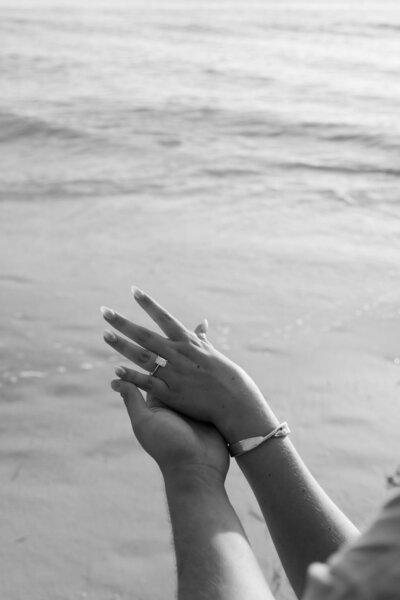 Beach engagement photos in Siesta Key Florida
