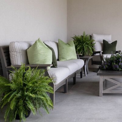 Create a cozy and inviting outdoor space with our selection of fabric cushions and pillows.