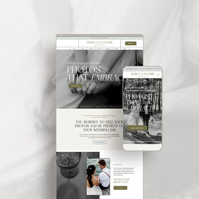Mockup to show an example of showit branding and website designer​ Palme Design Co