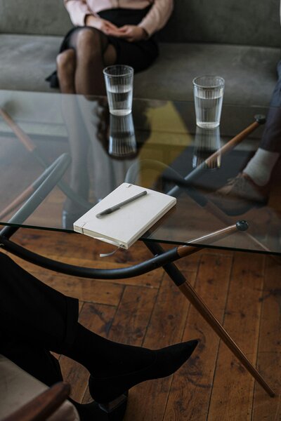person sitting at desk