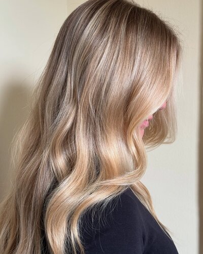 dark brunette healthy hair