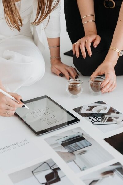 Full-service event planning session with tablet and mood boards — NJ & NYC
