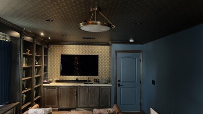 Home library designed by Lauren Just