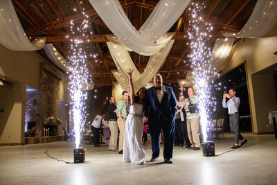bride and groom send off with fireworks in phoenix