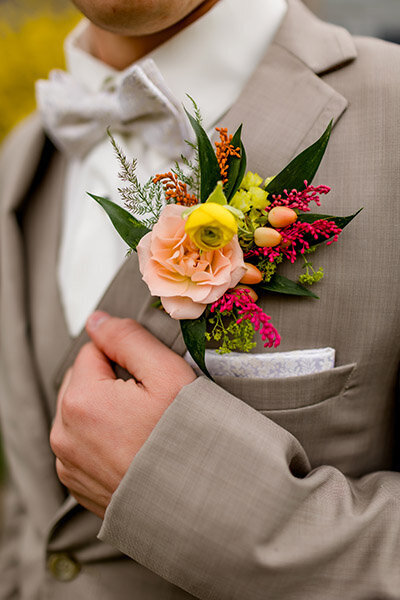 A gentleman with a boutonniere
