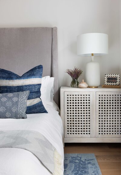 Bedroom Design with  Nightstands and Upholstered Bed