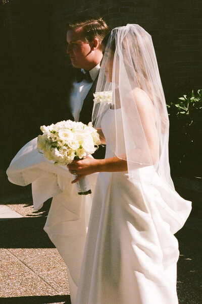 Wedding couple on Cape Cod, photographed by Boston wedding photographer Kelly Stevens.
