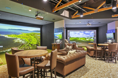 Indoor golfing in Arizona at TeeBox Indoor Golf Club