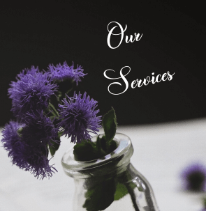 pic of purple  flower  with Our Services