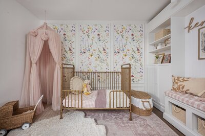Botanical Big Girl Room project feature image of a child girl's bedroom