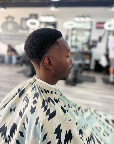 A clean cut fade and line up at Onyx barbershop, the best shop to get a mens haircut, beard trim, and facial shave in the Wildomar / Temecula / Murrieta area. 