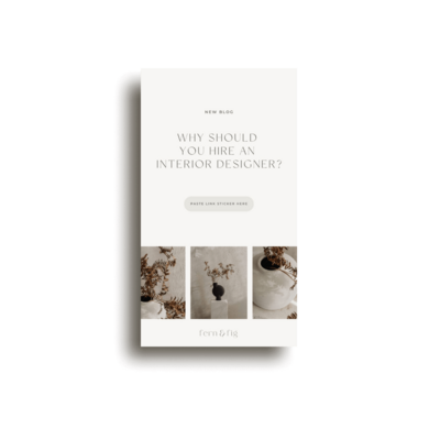 Earthy Instagram story template for interior designer