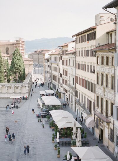 Florence Italy city square with mountains neutral travel photo