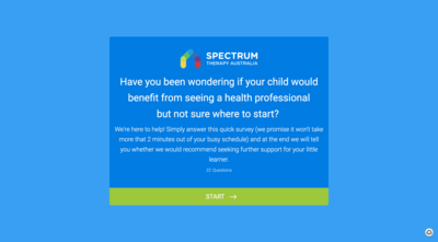 Two minute quiz for child therapy