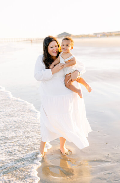 Tybee Island Family photography session on the beach