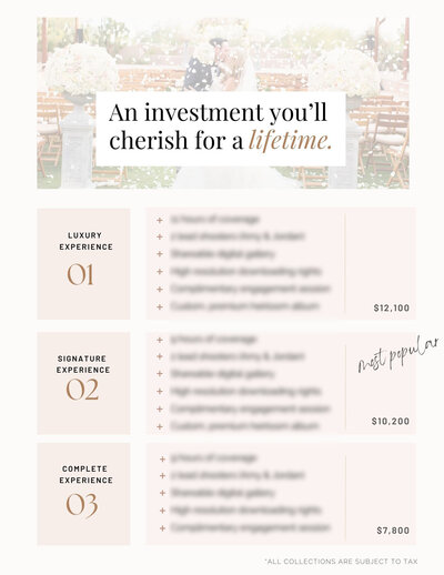 13. 2 Wedding Pricing Guide Three Price Model