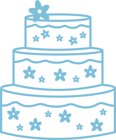 flower cake icon design for Frost and Flourish, a Washington DC Cake Bakery and Patisserie