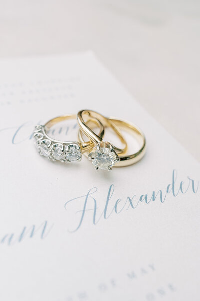 wedding photography of rings