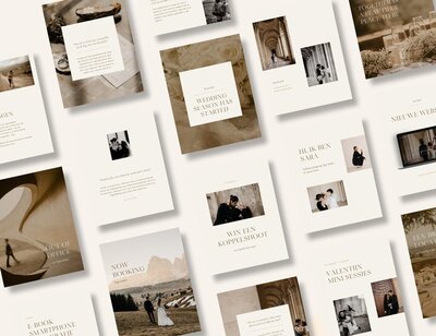 Instagram post templates voor bruiloftfotografen