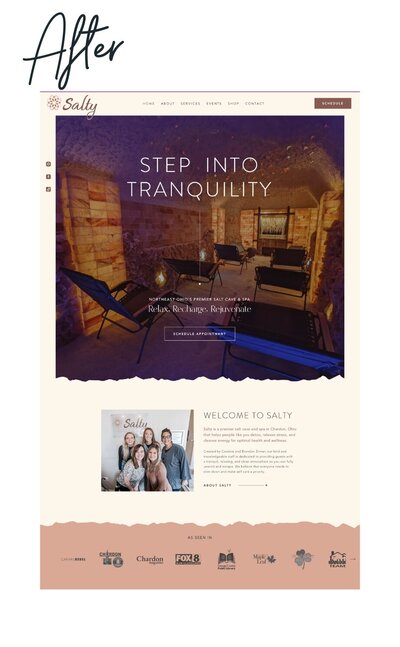 After image of Salty’s redesigned website, showcasing an upgraded and user-friendly layout.