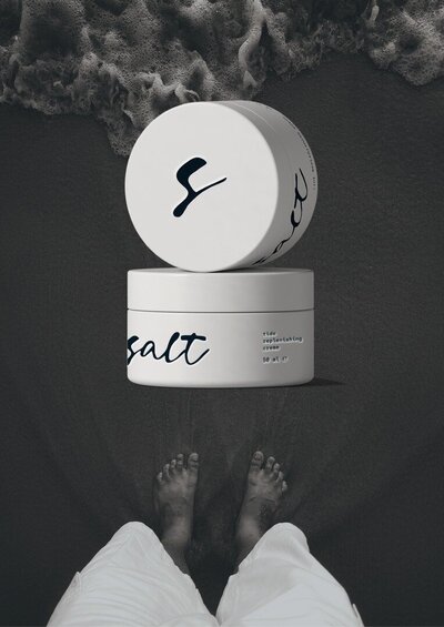 salt skincare packaging design