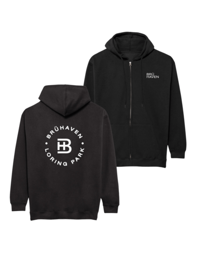 Black Bruhaven Zip Up Loring Park Brewery Sweatshirt